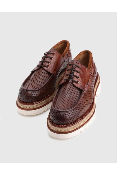 İLVİ Hobart Genuine Leather Tan Men's Oxford Shoes