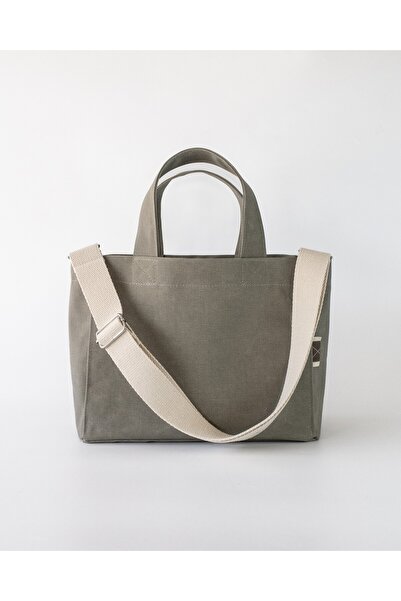 Nora Mumlu Kanvas Kadın el ve Omuz Çantası Mint/Yeşil