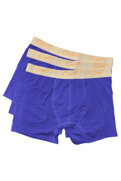 Çapıt 100% бавовна з еластаном, 3-пакетні боксери, сині, з бавовняної тканини