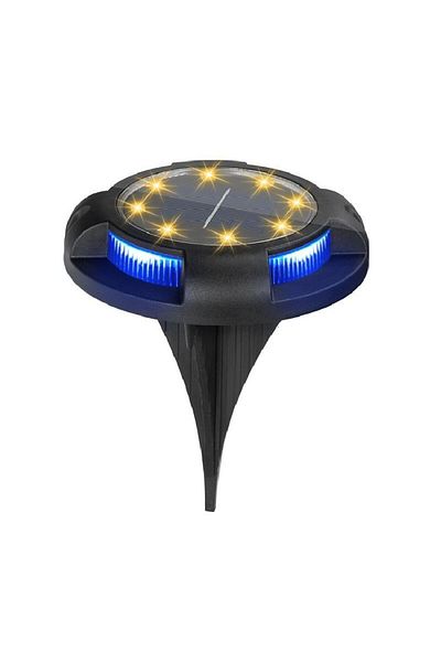 eyemazing Proiector solar LED pentru exterior, 4 LED-uri RGB și 8 LED-uri calde, eMazing, IP65, ABS, 2V 700mAh, 11x13.5cm, Multicolor