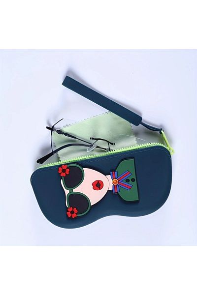 GlassySKY Cute Eyewear Case with Practical Easy Carrying and Access, Summer Accessory Fashion, Which Can Be Hung in Silicone Bag