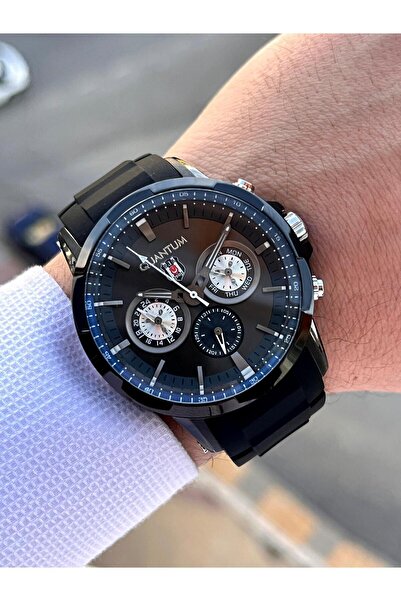 Quantum Beşiktaş Lisanslı İç Fonksiyonları Aktif 10 Atm Silikon Kordon Taraftar Kol Saat BJK1903.661