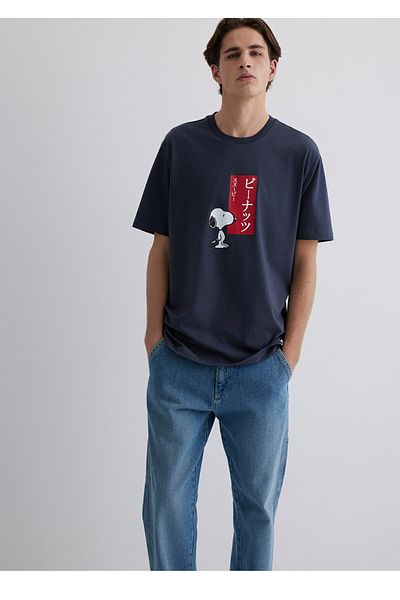 Mavi Peanut Printed Loose Fit (Relaxed Fit) T-Shirt