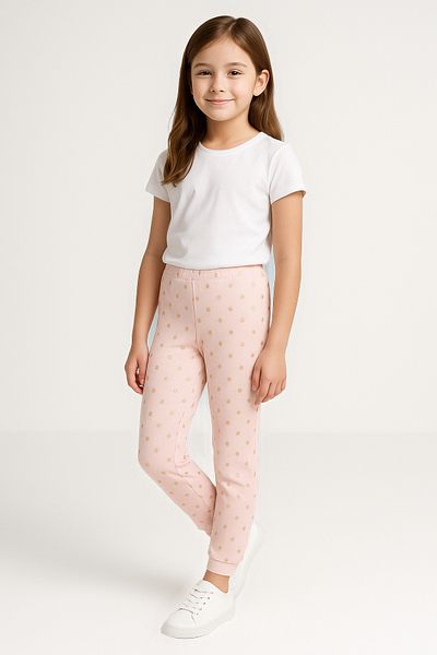 Kyron 100% Cotton Girls' Polka Dot Pants - Comfortable and Modern Fit
