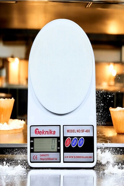Teknika Sf400-10 Kg Dijital Mutfak Tartısı Terazisi Lcd Ekran Ile Hassas Ölçüm