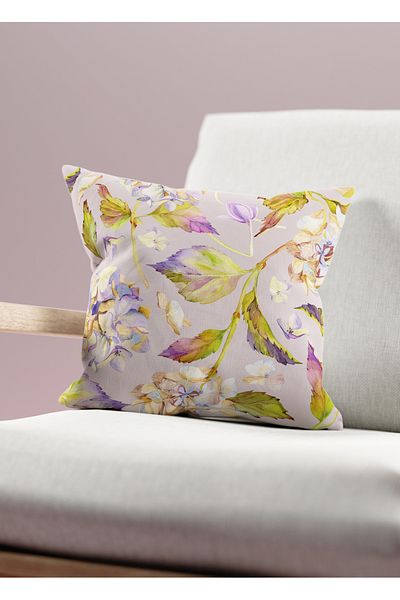 Filamente Double Sided Digital Printing Throw Pillow Cover Floral Pattern