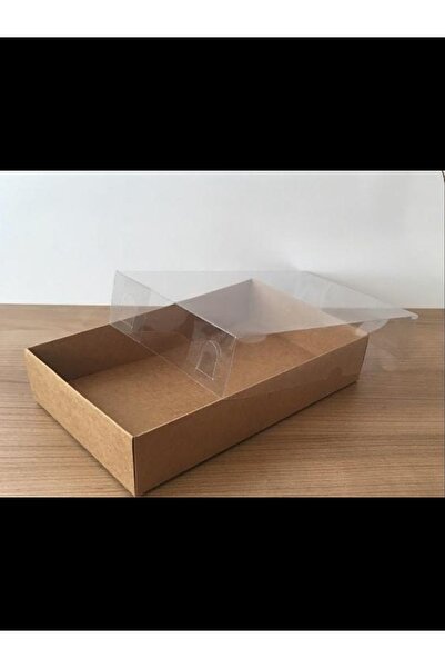BOXSTATION 15x25x5 Asetat Kapaklı Kraft Kutu 10 Adet