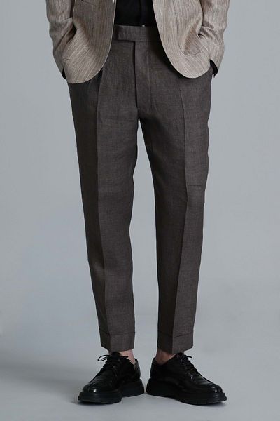 Lufian 111190317 Star Smart Ανδρικό παντελόνι Chino Comfort Fit Ανδρικό παντελόνι καφέ