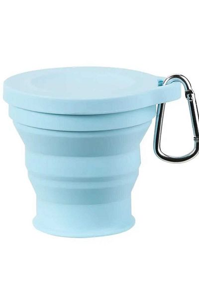ÇEÇEN HOME Silicone Folding Cup Convenient and Multi-Purpose Water Cup with Hanging Buckle Silicone Lid