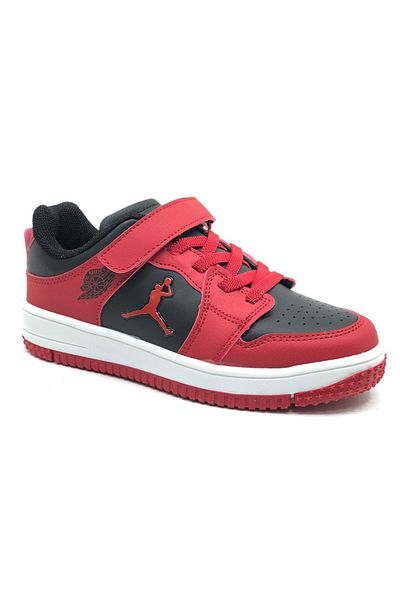 Kocamanlar Ayakkabı Cool Haykat-25 Orthopedic Sole Unisex Children's Sports Shoes Black-Red