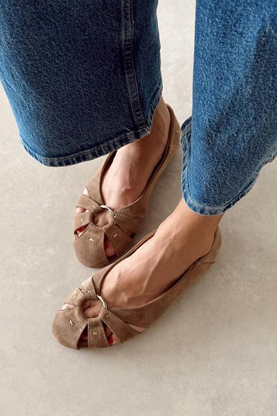 nope21shoess Jesie Toprak Genuine Leather Ballerinas