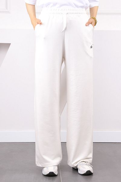 İmajButik Ecru Elastic Waist Modal Sweatpants