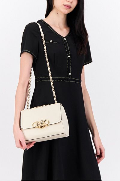 Michael Kors Women Brand Logo Shoulder Bag 19 H x 26 L x 7 W cm, Cream