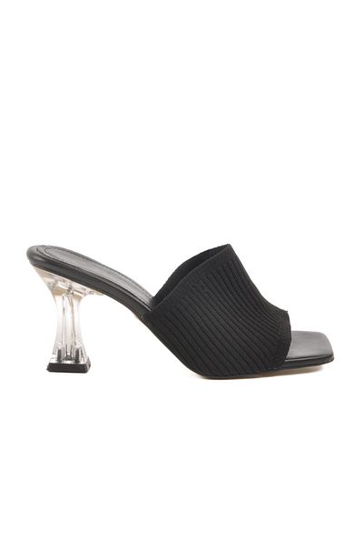 AYAKMOD Black Women's Heeled Slippers T-401 Z
