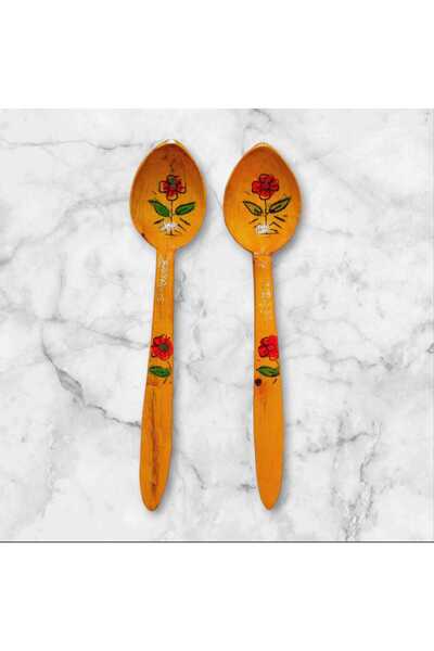 CBR melekeli EL YAPIMI AHŞAP OYUN KAŞIĞI TAKIMI 27 CM