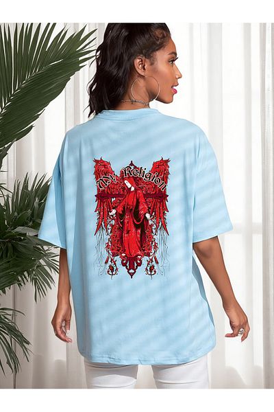 uyguntarz Unisex My Religion Design bedrucktes T-Shirt