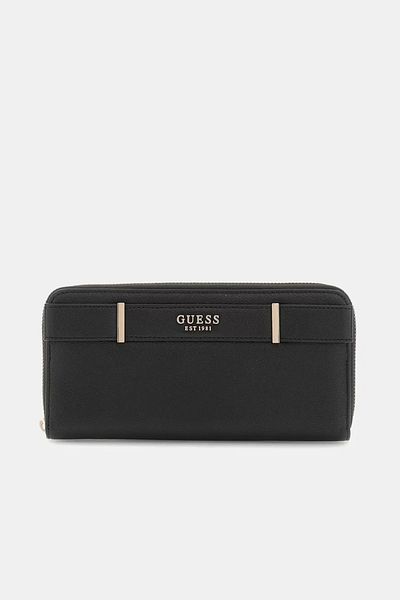 Guess Anadela Slg Large Zip Around Women's Black Wallet Swbg9633146-Bla