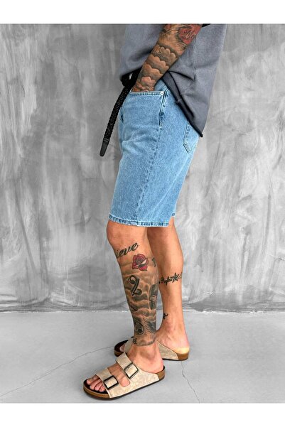 ablukaonline Men's Regular Fit Denim Shorts Blue