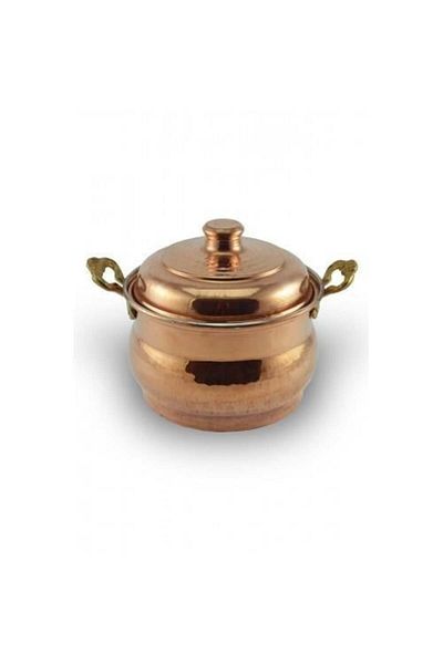 Tanemce Maraş Stew Pot 18 cm Hand Forged Red Copper Pot