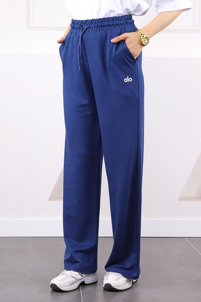 İmajButik Μπλε Navy Elastic Waist Modal Sweatpants
