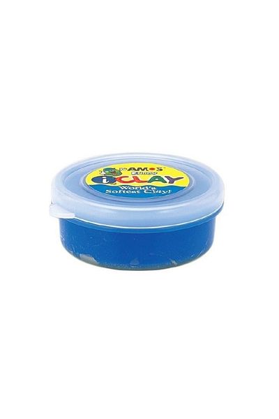 Amos Plastilina iClay Amos, 18g/cutie, albastru