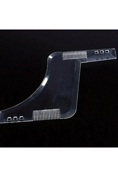 Choice1 مشط قص وتشكيل الشارب البلاستيكي الأسود الشفاف للرجال، قطعة واحدة