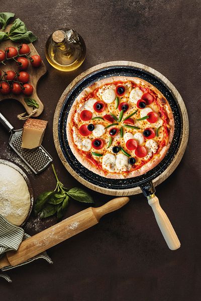 Amboss Black Cast Granite Olivine Pizza Pancake Pan