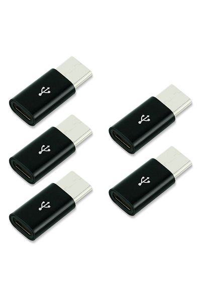 Choice 5PCS Black 1PCS/5PCS Micro USB Female To Type C Male Adapter Mobile Phone Android Converter Micro-B