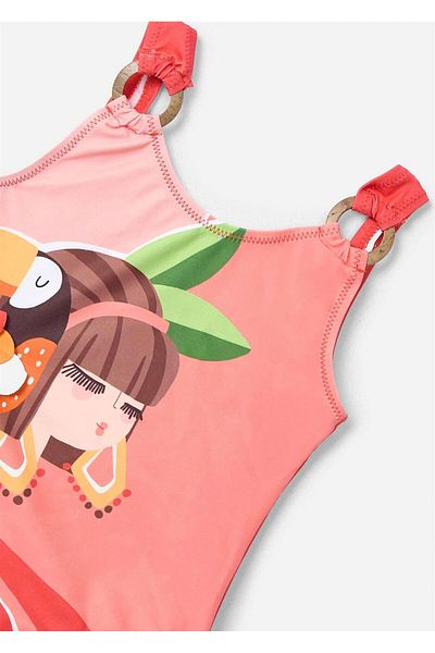 MAYORAL Costum de baie cu model pentru fete Salmon 3718