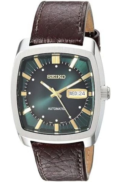 Seiko Men's 'RECRAFT SERIES' Automatic Stainless Steel and Leather Casual Watch (Model: SNKP27)