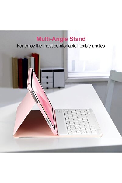 Fogy İpad 7.8.9.nesil 10.2 Uyumlu Için Çıkarılabilir Bluetooth Türkçe Klavyeli Kılıfı