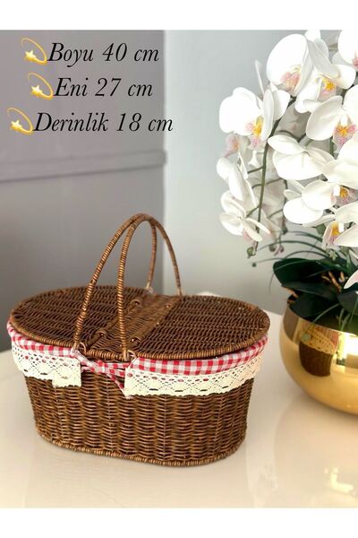 Kosova Sentetik Hasır Piknik Sepeti