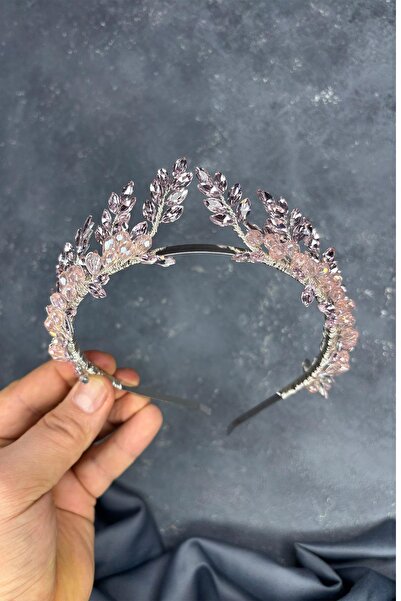 Limelia Accesoriu pentru păr cu coroană de henna pentru mireasă, design cu fr...