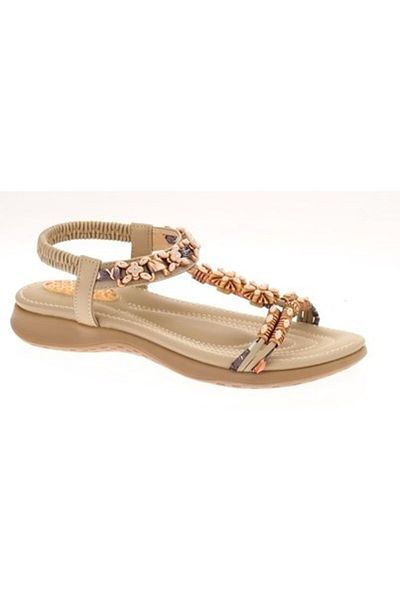 Voyager Women's Comfortable Soft Sole Sandals with Beaded Accessories B320