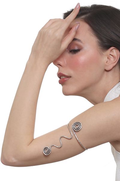 LABALABA Women's Spiral Form Design Pazu Tape Bracelet, Upper Arm Accessory