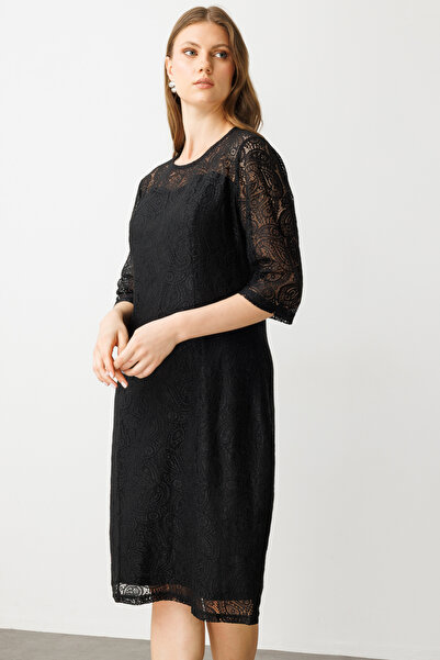 Ekol Guipure Lined Dress