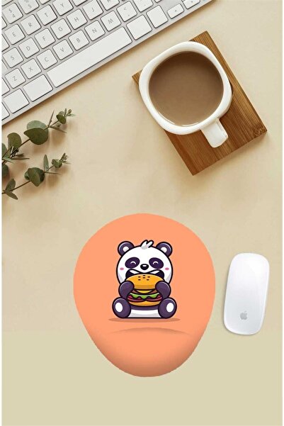 Gizeo Concept Fastfood Panda Mouse Pad cu suport pentru încheietura mâinii
