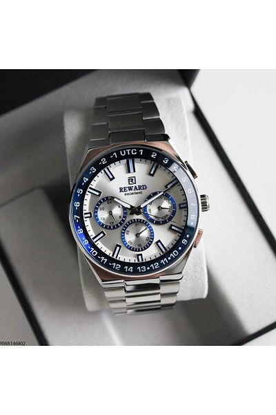 Reward Excellent Rwa146802 Silver Color Stainless Steel Men Wrist Watch