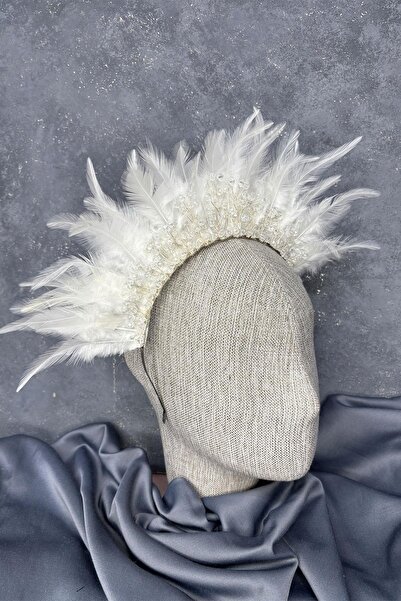 Limelia Εκρού Φτερωτό Κρυστάλλινο Κορώνα Νυφικής Χένας Αρντέν