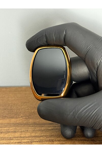 Luxe Aksesuarr Compatibil Honda Civic Jazz Hrv Crv Protectie Cheie Telecomanda Nano Husa din silicon 3 Butoane Negru Aur