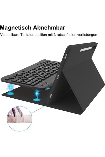 Fogy Samsung Tab S10 Fe/s9 Fe 10,9 Uyumlu Bluetooth Türkçe Q Klavyeli Kılıfı (TABLET DEĞİLDİR) Kapak