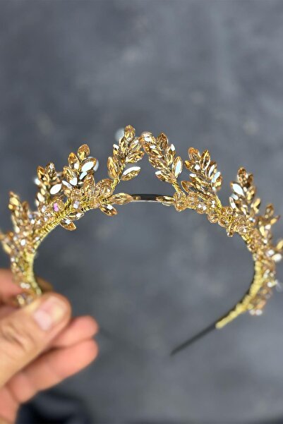 Limelia Accesoriu pentru păr cu coroană de henna pentru mireasă, cu design cu...