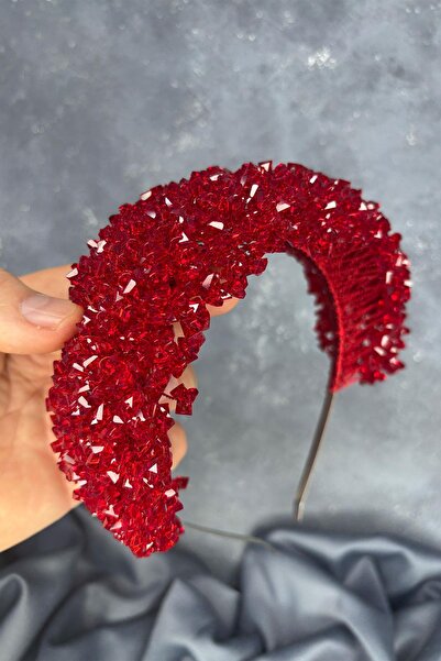 Limelia Coroana de mireasă cu mărgele roșii Asu