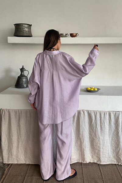 Nnstartshopping Shirt - Pants Suit - Lilac