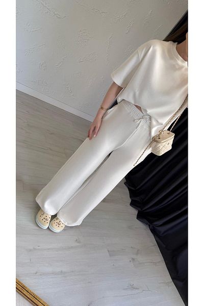 elif teke New Season Osyo Modal Suit Ecru
