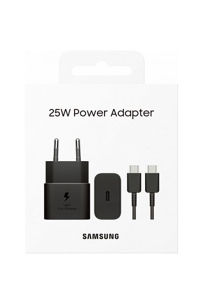 Samsung Original Samsung Fast Charging Charger T2510NBEGEU 25W USB-C Cable Included Black