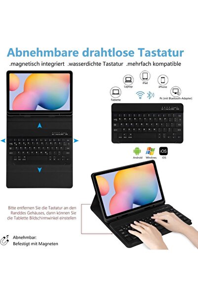 Fogy Honor Pad X9 11.5 inç 2023 için Çıkarılabilir Bluetooth Türkçe Q Klavyeli Kılıfı