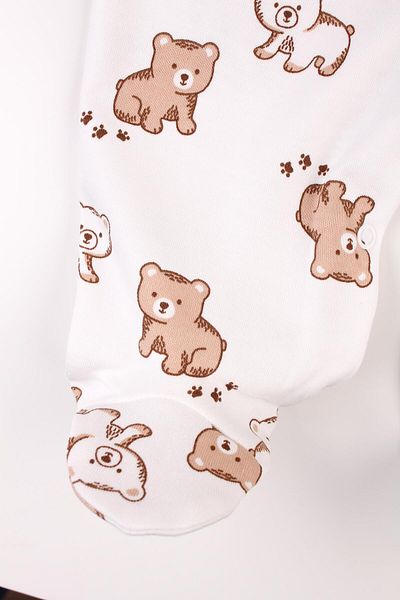 bogibaby Newborn Baby Rompers Hat Teddy Bear Patterned Newborn Outfit