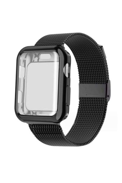 OEM Curea metalică neagră pentru Apple Watch Ultra/SE/9/8/7/6/5/4/3/2/1 - 42/44/45/49 mm