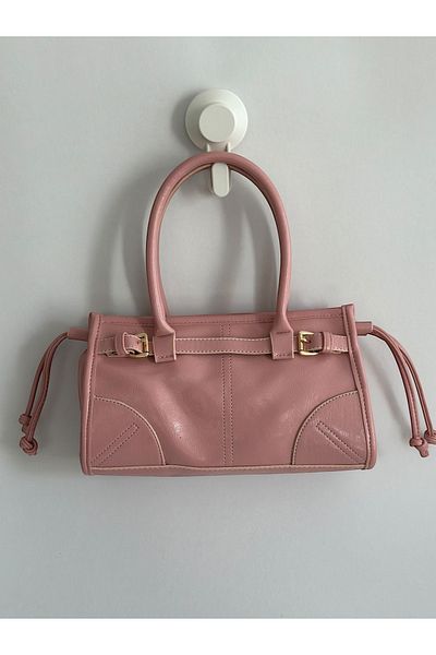 Boutiquehaki Bomin Soft Leather Hand and Shoulder Bag Pink